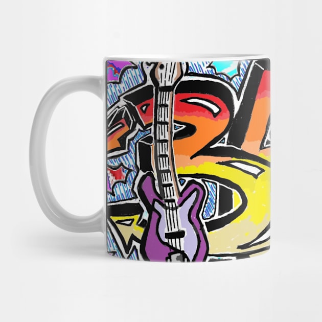 Bass Guitar Rock Art 1 by LowEndGraphics 1 by LowEndGraphics